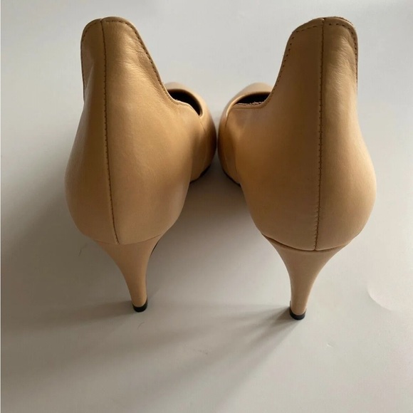 SARGOSSA DESTINY Curved Court Shoes Nappa Leather heels Size 8 UK Beige - Picture 6 of 6